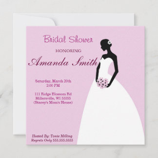 Invitación a la ducha de novia suave