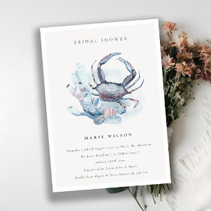 Invitación a la ducha de novia submarina de cangre