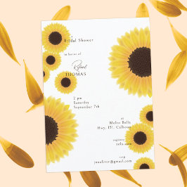 Invitación a la ducha de novia Sunflowers