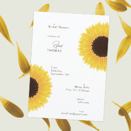Invitación a la ducha de novia Sunflowers