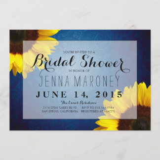 Invitación a la ducha de novia - Sunflowers & Blue