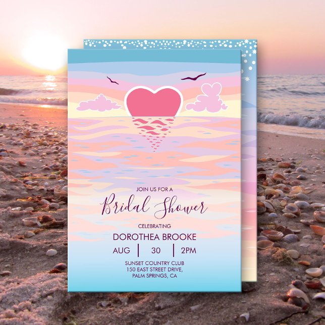 Invitación a la ducha de novia Sunrise Beach (Subido por el creador)