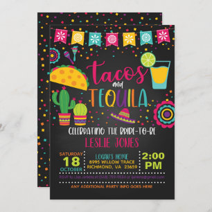Invitación a la ducha de novia Tacos & Tequila - N
