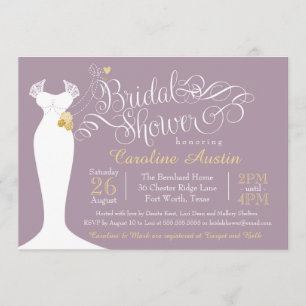 Invitación a la ducha de novia, traje elegante de 