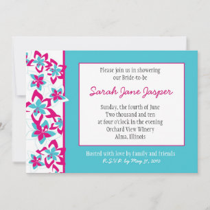 Invitación a la ducha de novia tropical