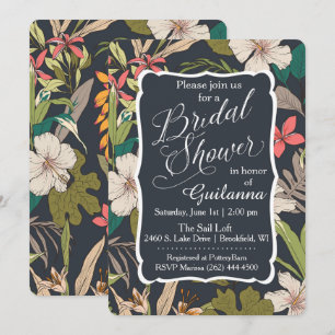 Invitación a la ducha de novia tropical de la Mari