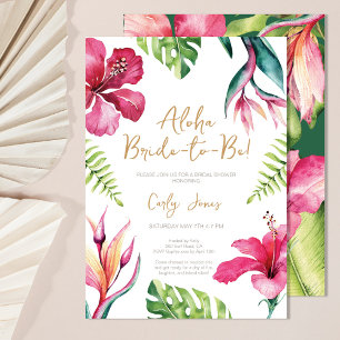 Invitación a la ducha de novia tropical de verano 