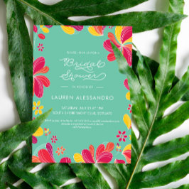 Invitación a la ducha de novia, tropical, hawaiana