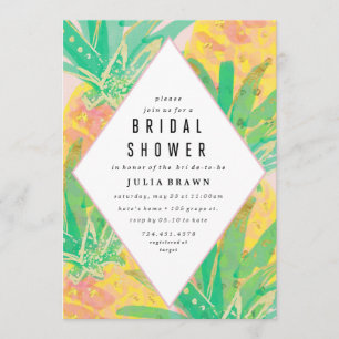 Invitación a la ducha de novia TROPICAL LUAU