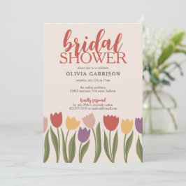 Invitación a la ducha de novia Tulips