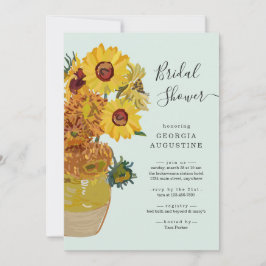 Invitación a la ducha de novia Van Gogh Sunflowers