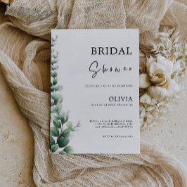 Invitación a la ducha de novia verde