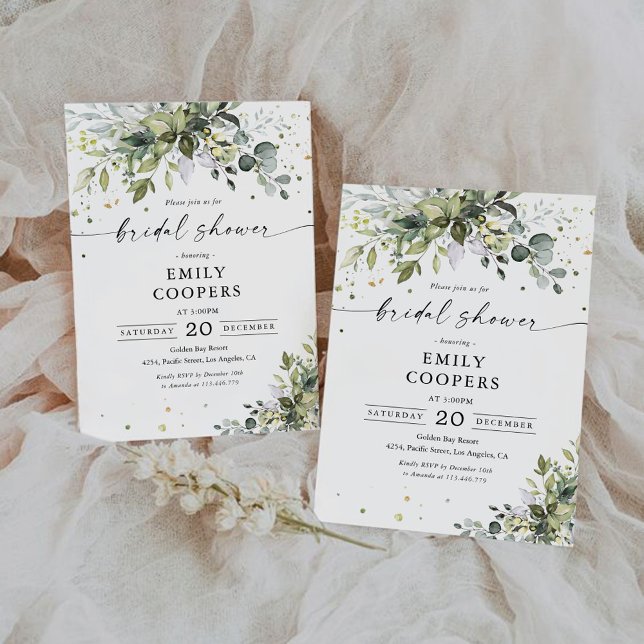 Invitación a la ducha de novia verde (Subido por el creador)