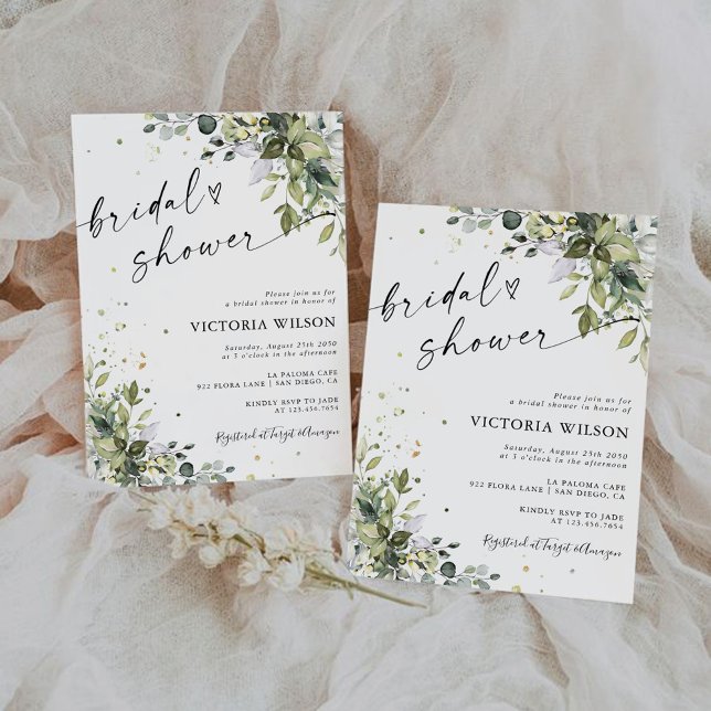 Invitación a la ducha de novia verde (Subido por el creador)
