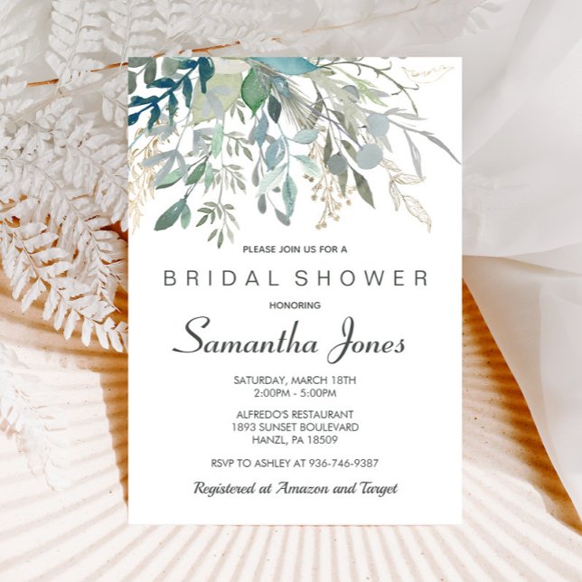 Invitación a la ducha de novia verde (Subido por el creador)