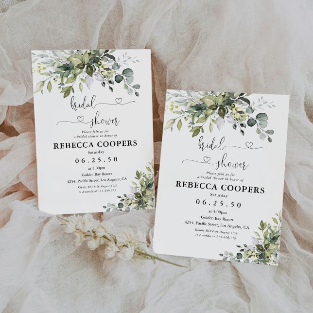 Invitación a la ducha de novia verde (Subido por el creador)