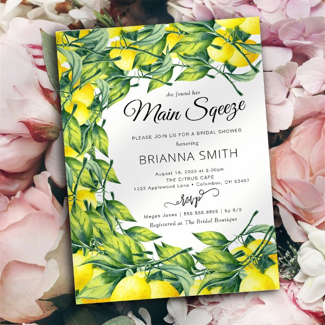 Invitación a la ducha de novia vibrante de Lemon S (Subido por el creador)