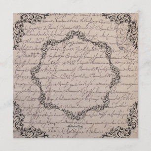 Invitación a la ducha de novia victoriana vintage