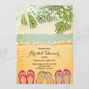 Invitación a la ducha de novia Vintage Tropical
