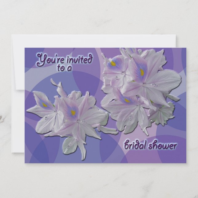 Invitación a la ducha de novia Water Hyacinth (Anverso)