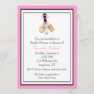 Invitación a la ducha de novia Whisk and Spoons