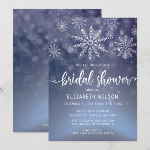 Invitación a la ducha de novia Winter Wonderland