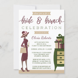 Invitación a la ducha de novia y Brunch, Borgoña,