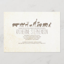 Invitación a la ducha de novia Zoo Safari