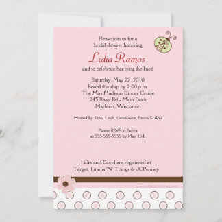 Invitación a la ducha de novias 5x7