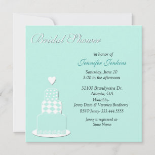 Invitación a la ducha de novias Aquamarine Boda Ca