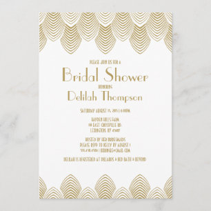 Invitación a la ducha de novias Art Deco de la Viñ