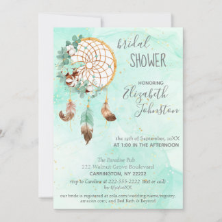 Invitación a la ducha de novias Boho Dream Catcher