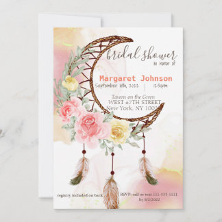 Invitación a la ducha de novias Boho Dream Catcher