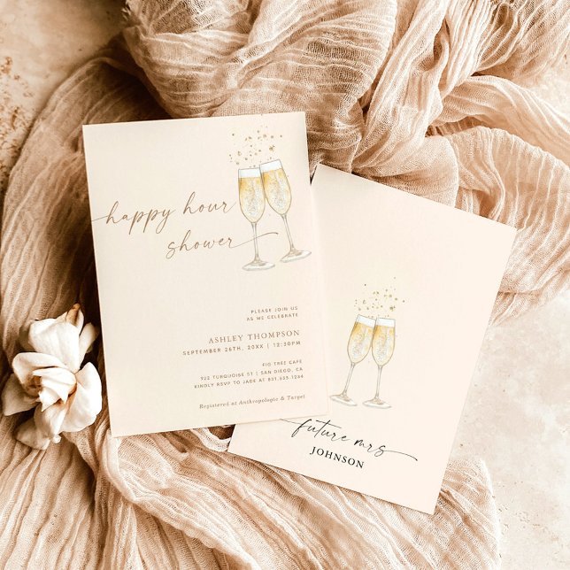 Invitación a la ducha de novias Boho Happy Hour (Subido por el creador)