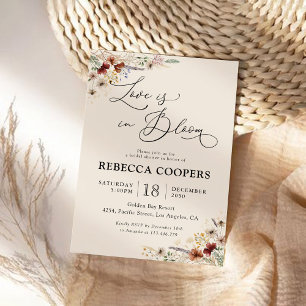 Invitación a la ducha de novias Boho Tiny Wildflow