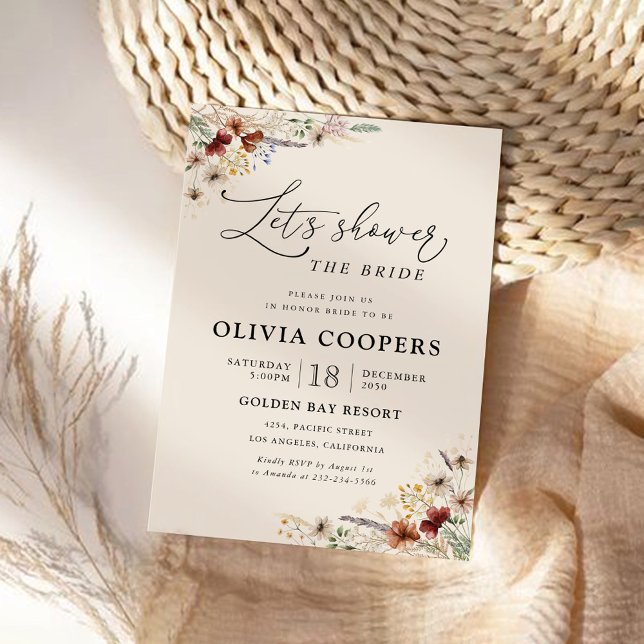 Invitación a la ducha de novias Boho Tiny Wildflow (Subido por el creador)