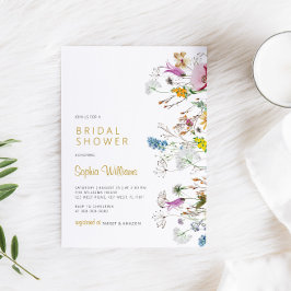 Invitación a la ducha de novias Boho Wildflowers