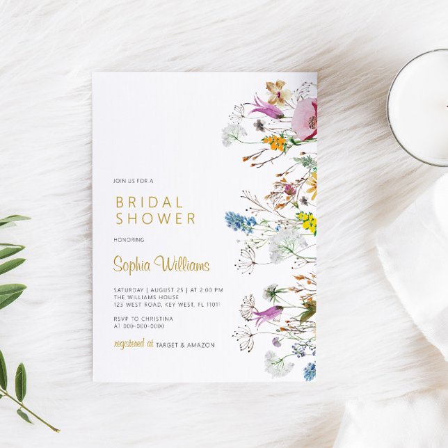 Invitación a la ducha de novias Boho Wildflowers (Subido por el creador)