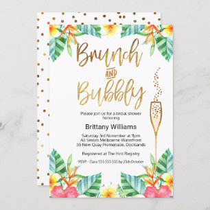 Invitación a la ducha de novias Brunch and Bubbly 
