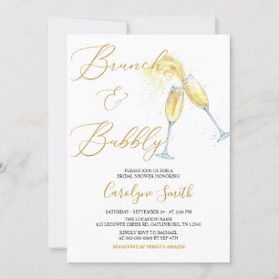 Invitación a la ducha de novias Brunch and Bubbly