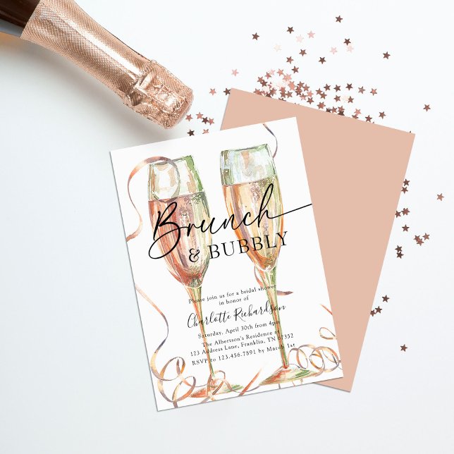 Invitación a la ducha de novias Brunch & Bubbly Ch (Subido por el creador)