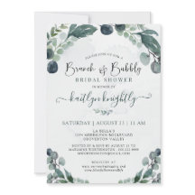 Invitación a la ducha de novias Brunch & Bubbly Eu