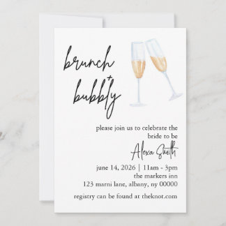 Invitación a la ducha de novias brunch y bubbly - 