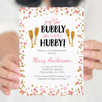 Invitación a la ducha de novias bubbly