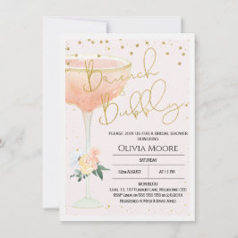 Invitación a la ducha de novias bubbly brunch cham