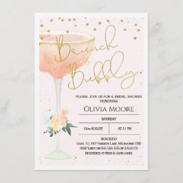 Invitación a la ducha de novias bubbly brunch cham