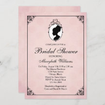 Invitación a la ducha de novias Cameo Cameo Estilo