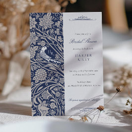 Invitación a la ducha de novias con amor con pájar