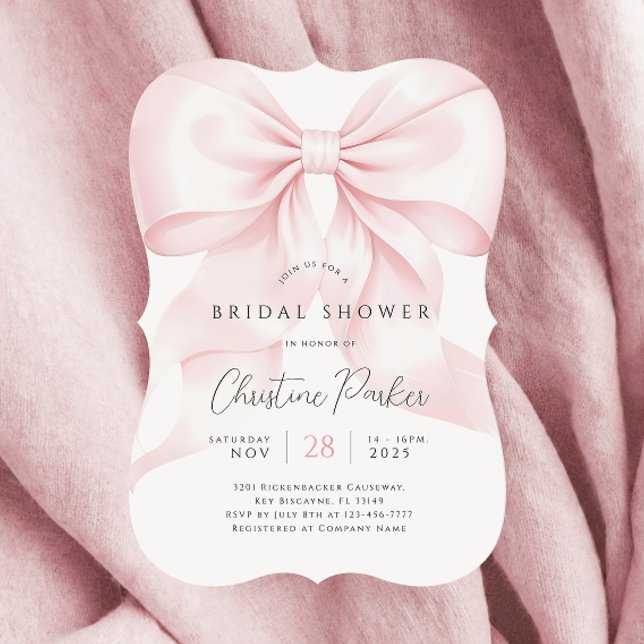 Invitación a la ducha de novias con arco rosado de (Subido por el creador)