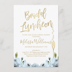 Invitación a la ducha de novias con Blue Floral Lu